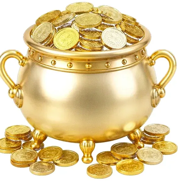 Coin-filled cauldron — Spinfin
