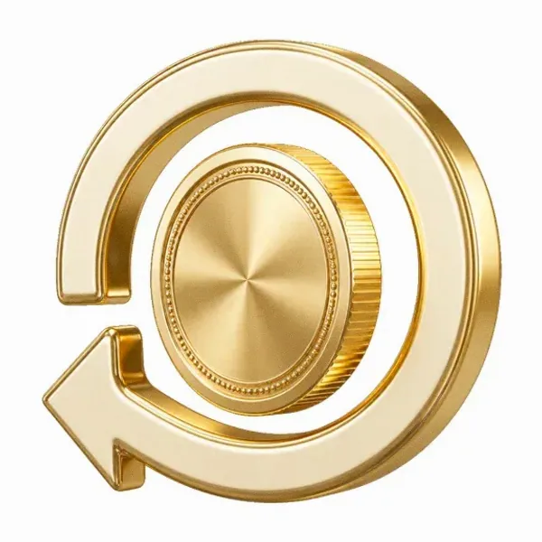 Coin with circular arrow — Spinfin
