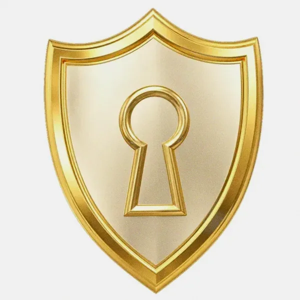 Shield with keyhole — Spinfin