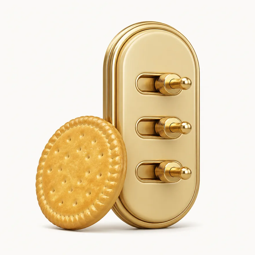 Biscuit with toggle panel — Spinfin