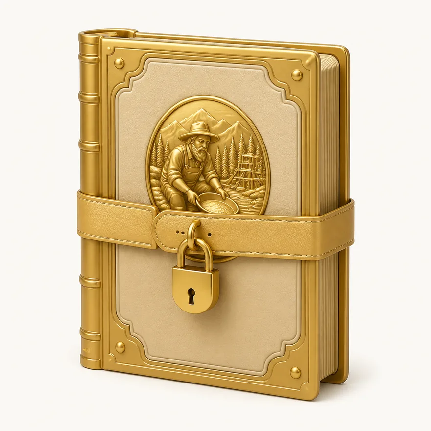 Book with padlock strap — Spinfin