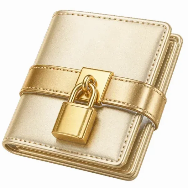 Locked leather wallet — Spinfin