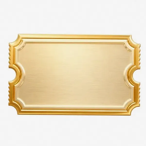 Blank ticket plaque — Spinfin