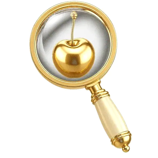 Cherry magnifying glass — Spinfin