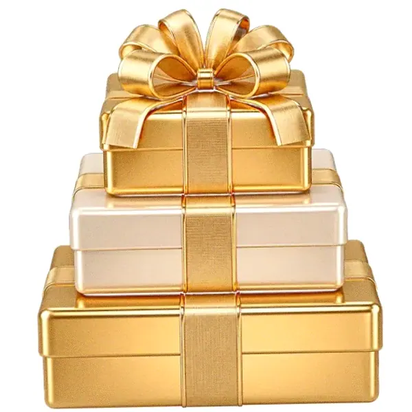 Stacked gift boxes — Spinfin