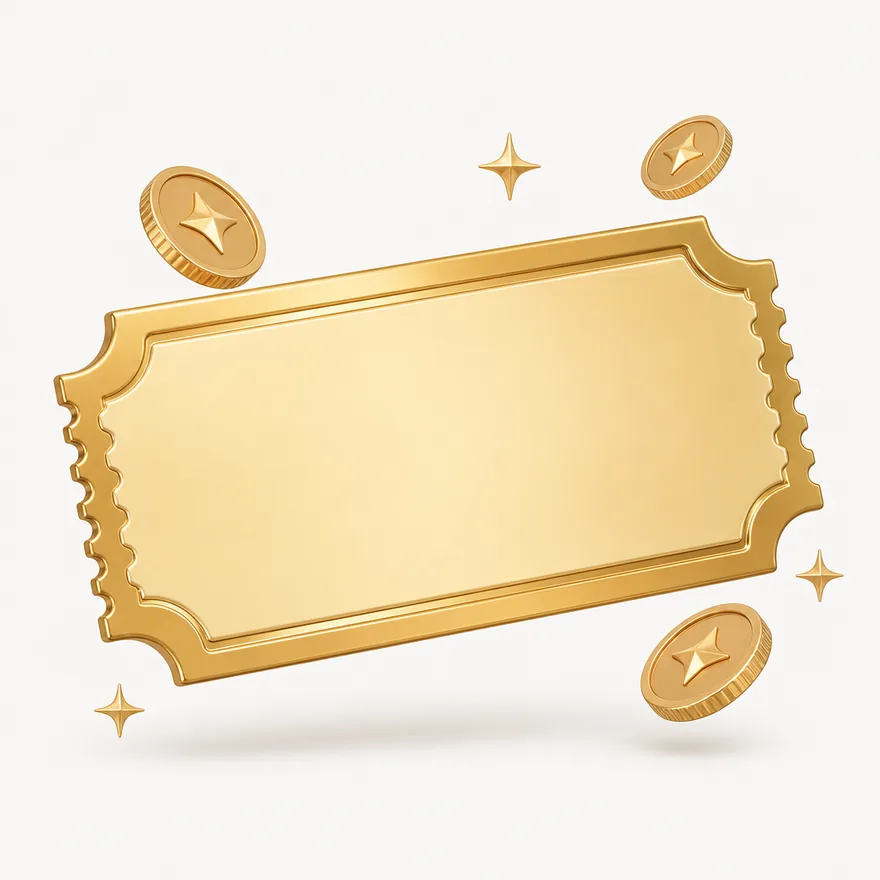 Blank coupon ticket — Spinfin