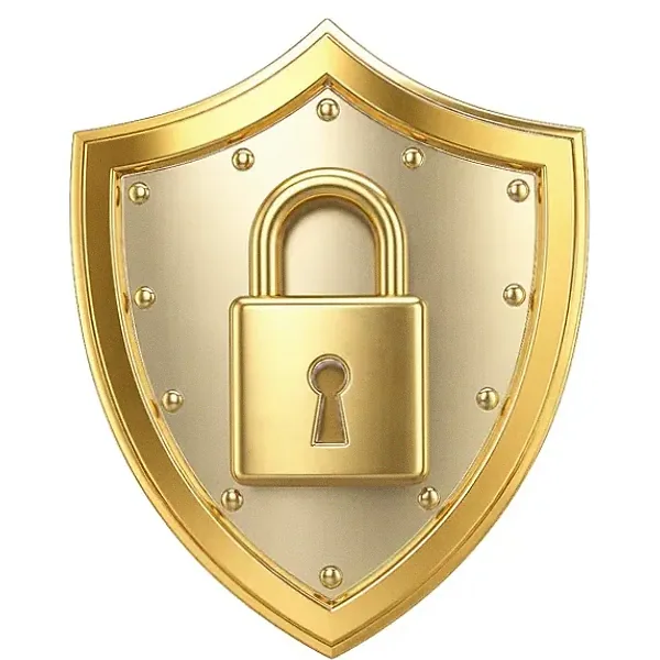 Shield with padlock — Spinfin