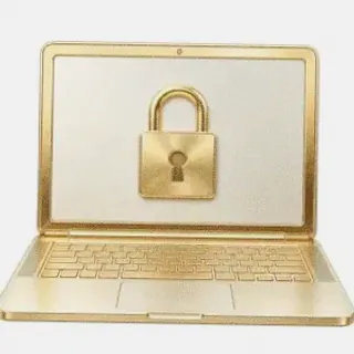 Laptop with padlock — Spinfin