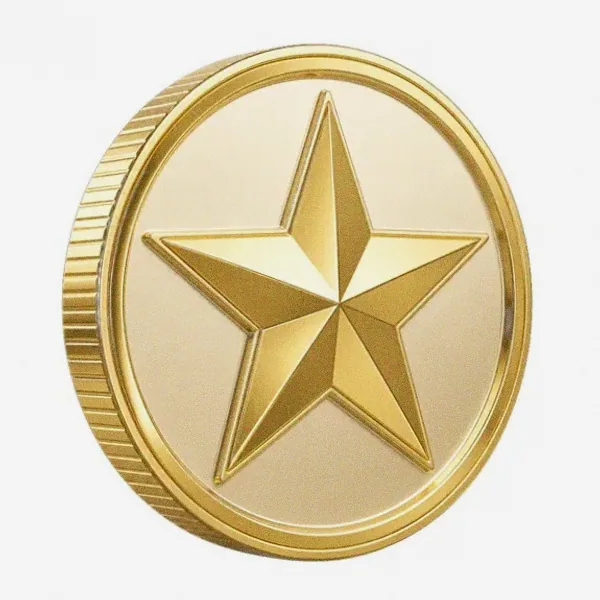 Star-emblem coin — Spinfin