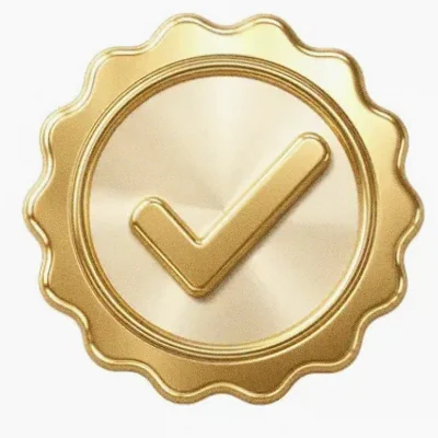 Checkmark badge — Spinfin