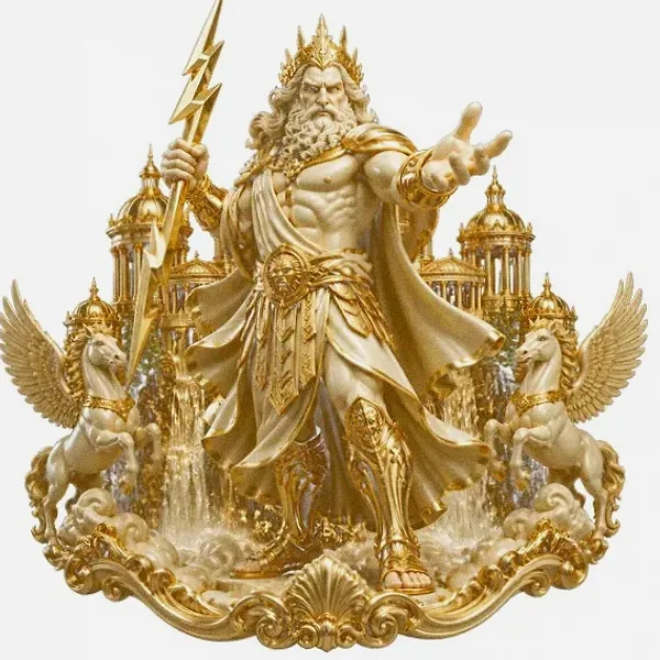 Zeus with lightning — Spinfin