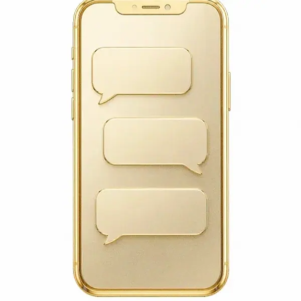 Smartphone with chat bubbles — Spinfin